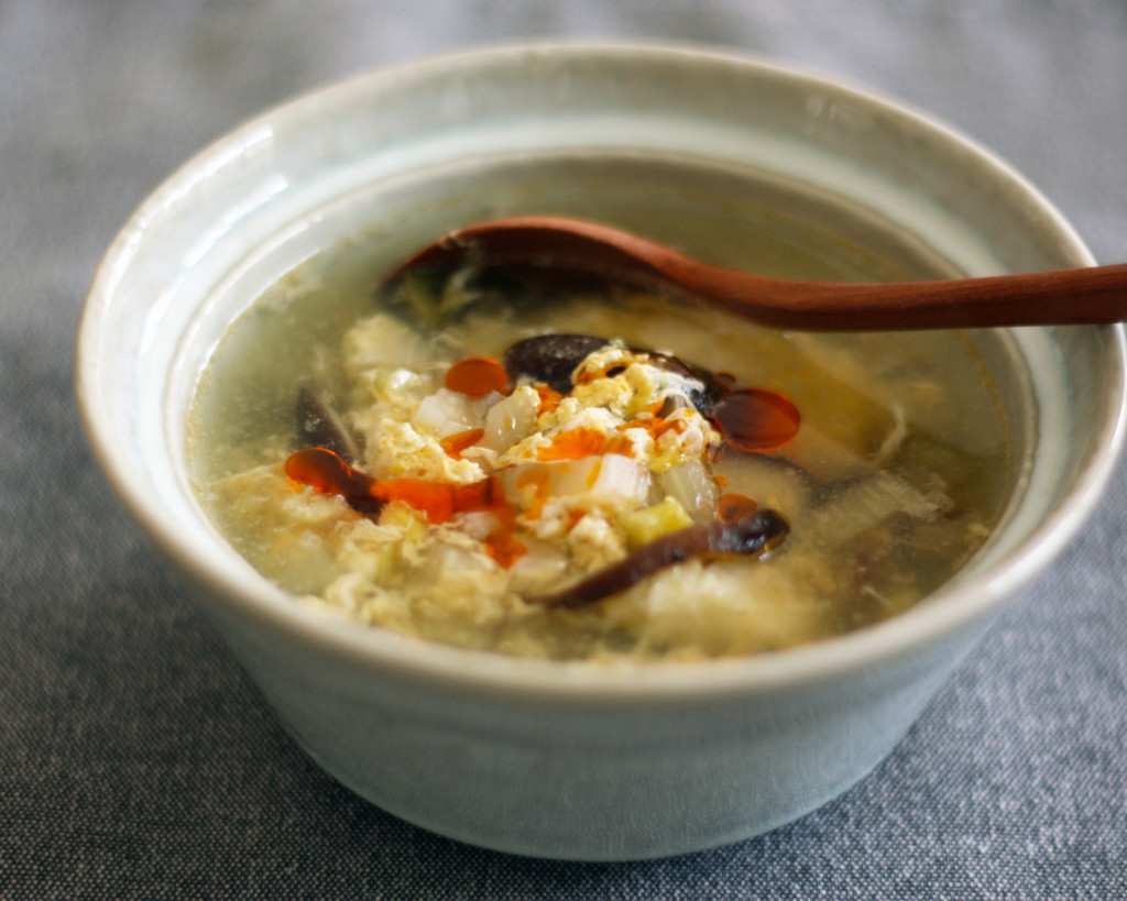 野菜の中華風かきたまスープ